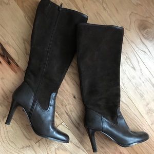Ralph Lauren Bryce Suede and Leather Dress Boots